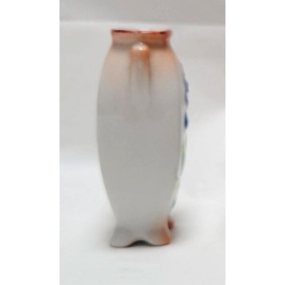 Vintage Hand-Painted Floral 2.5" Mini Porcelain Vase With Handles Made in Japan - Picture 4 of 6